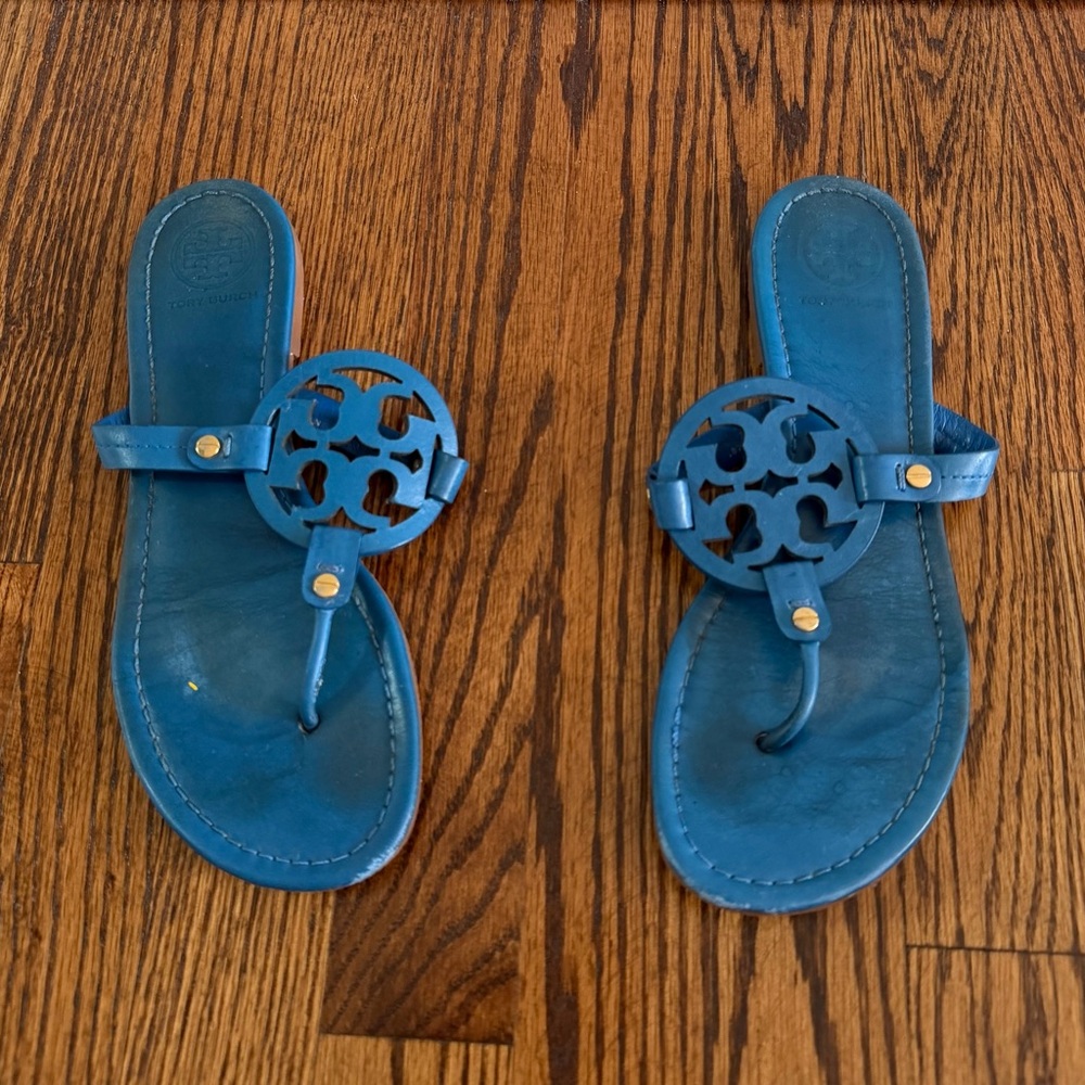Tory Burch Dark Turquoise Miller Sandals